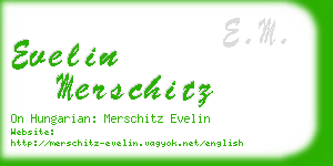 evelin merschitz business card